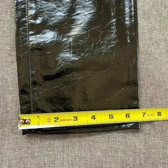 NWT Good American GC125T Women's Pants 8/29 Black Textured Fux Leather Goth - Picture 6 of 11